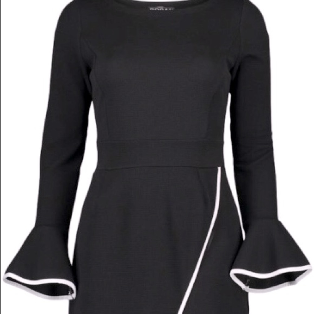 StellaMax Black & White Ruffle Accent A-line Dress